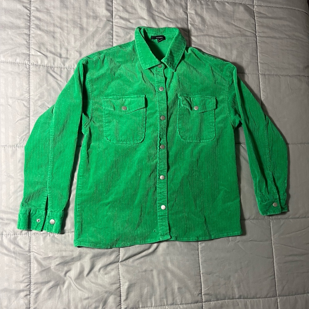 Green button up dress coat